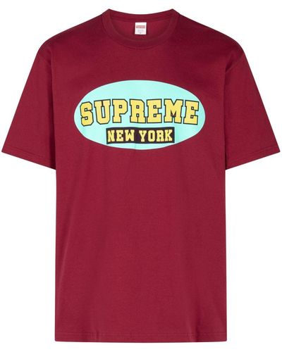 Supreme T-shirt New York en jersey - Rouge