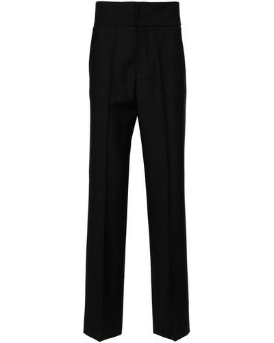 Patrizia Pepe High-waisted Tailored Trousers - Black