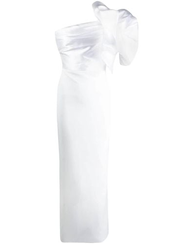 Solace London Selia One-shoulder Maxi Dress - White