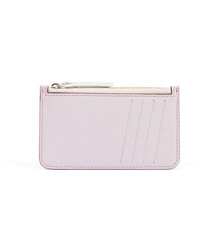 Maison Margiela Four-stitch Long Leather Wallet - Pink