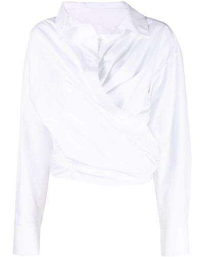 Alexander Wang Camisa cruzada - Blanco