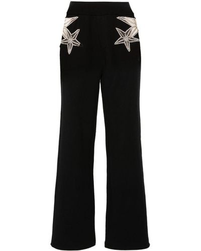 DSquared² Pantalones de chándal con detalle de cristales - Negro