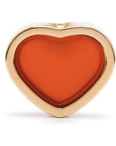 Chopard 18kt My Happy Heart Rotgoldohrstecker mit Karneol - Orange