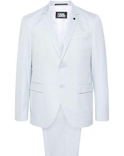 Karl Lagerfeld Costume à veste à simple boutonnage - Blanc
