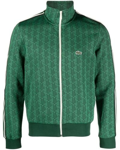 Lacoste Paris Monogram-jacquard Track Jacket - Green