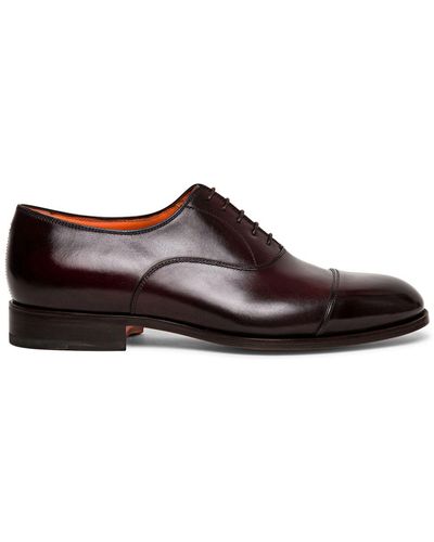 Santoni オックスフォードシューズ - ブラウン