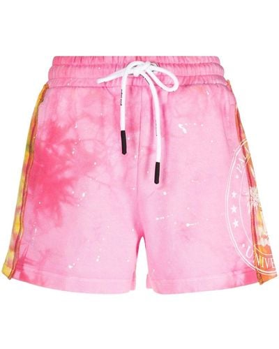 Palm Angels Shorts mit Batikmuster - Pink