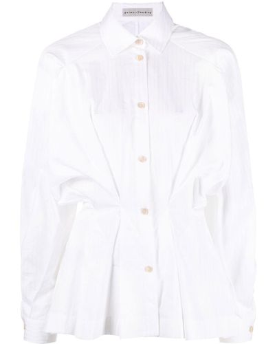Palmer//Harding Camisa con cintura fruncida - Blanco