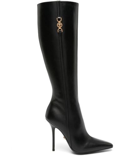 Versace Medusa '95 110mm Leather Boots - Black