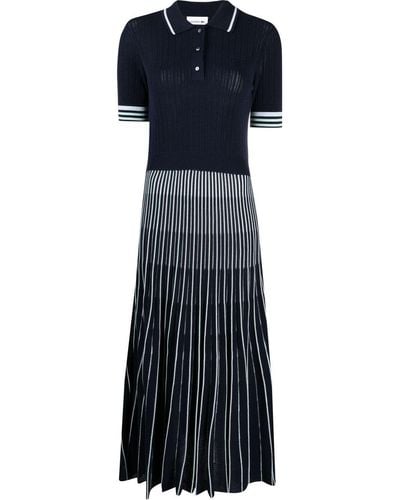 Lacoste Ribbed-knit Polo Dress - Blue