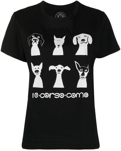 10 Corso Como Camiseta con logo estampado - Negro