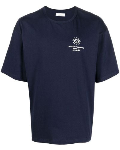 Societe Anonyme T-shirt en coton à logo imprimé - Bleu