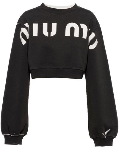 0255~Logo Print Cropped Sweatshirt main image 1