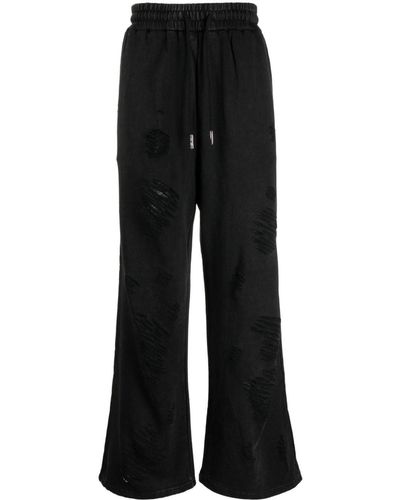 Feng Chen Wang Ripped Track Trousers - Black