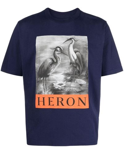 Heron Preston T-Shirt mit "Heron"-Print - Blau