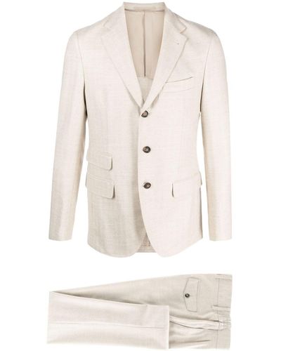 Eleventy Einreihiger Anzug - Weiß