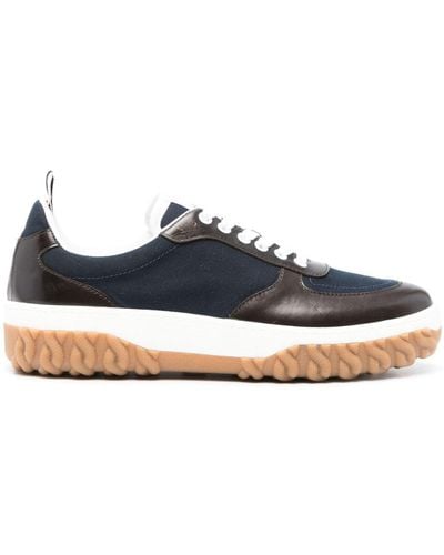 Thom Browne Letterman Sneakers Met Vlakken - Blauw