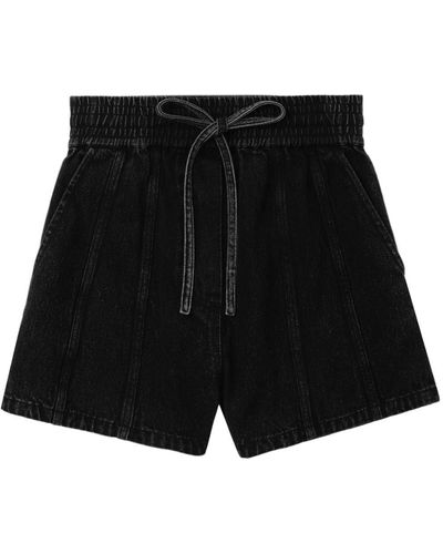 3.1 Phillip Lim Drawstring Denim Shorts - Black