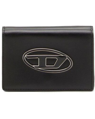 DIESEL Logo-print Leather Wallet - Black