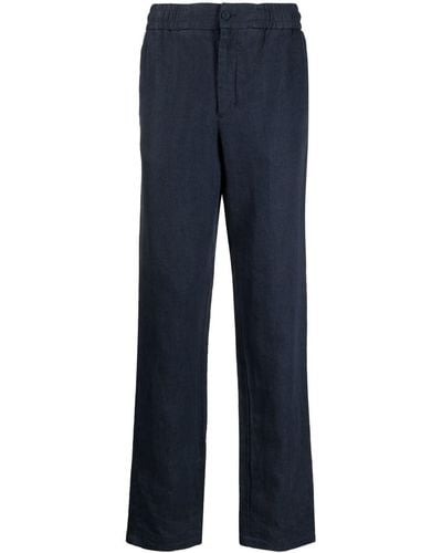 Orlebar Brown Pantalon en lin à coupe droite - Bleu