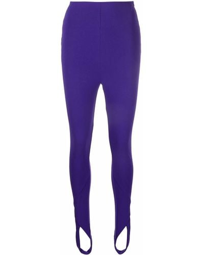 The Attico Prism Violet Jamie Cut-out Stirrup leggings - Purple