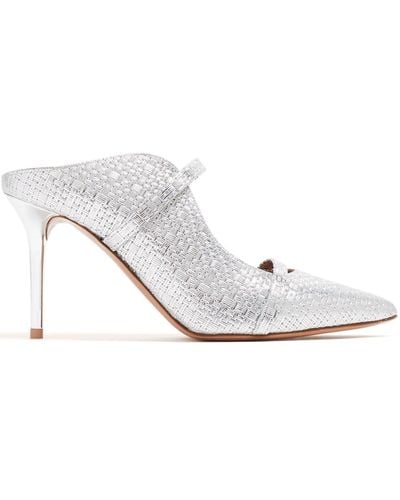 Malone Souliers Maureen 85mm Leather Mules - White
