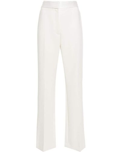 Claudie Pierlot Satin-trim Tailored Trousers - White