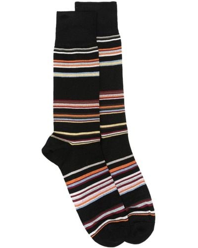Paul Smith Flavio Stripe Socks - Black