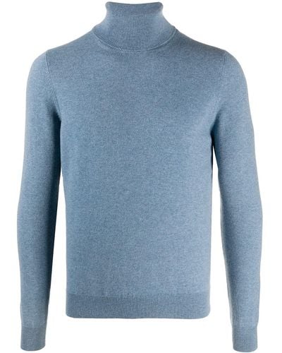Malo Roll Neck Sweater - Blue
