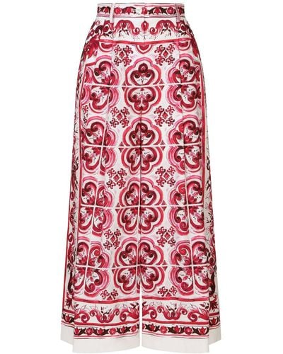Dolce & Gabbana Cropped Culotte - Rood