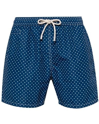 Mc2 Saint Barth Pois-print Swim Shorts - Blue