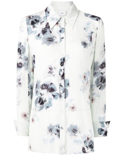 Erdem Camisa Paola con estampado floral - Blanco