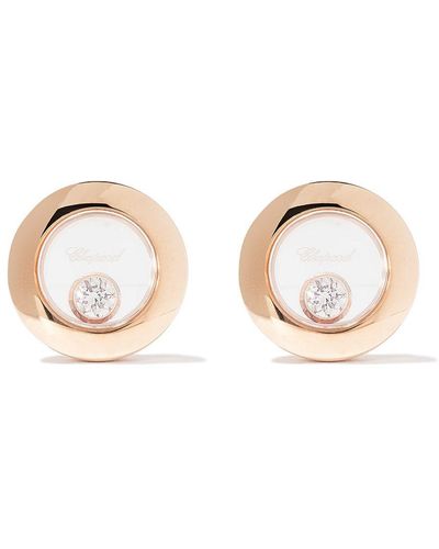 Chopard 18kt Rose Gold Happy Diamonds Icons Ear Pins - Natural