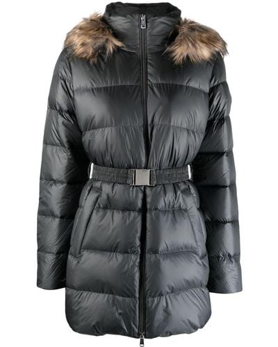 Polo Ralph Lauren Belted Padded Quilted Coat - Black