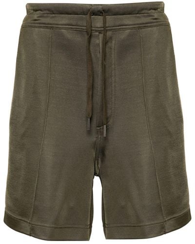 Tom Ford Sports Shorts With Stitching Detail - Green