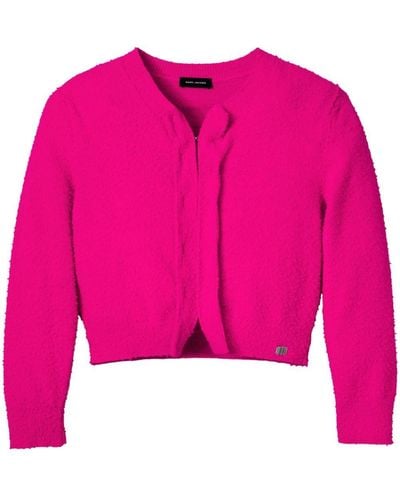 Marc Jacobs Pilled Cropped Wool Cardigan - Pink