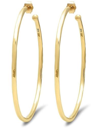 Jennifer Meyer 18kt Yellow Gold Medium Hammered Hoop Earrings - Metallic