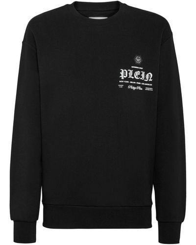 Philipp Plein Logo-print Cotton Sweatshirt - Black