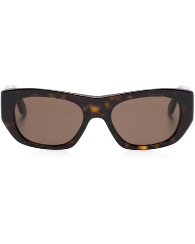 Alexander McQueen Geometric-frame Sunglasses - Brown