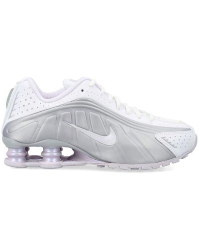 Nike Shox R4 Panelled Trainers - White