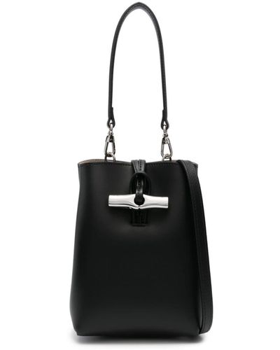 Longchamp Mini Le Roseau Bucket Bag - Black
