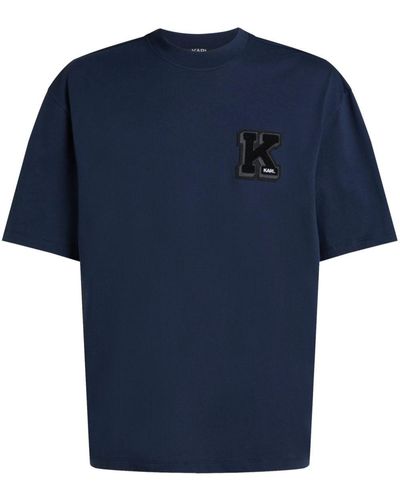 Camiseta Polo Zip Karl Lagerfeld Azul Oscuro Hombre