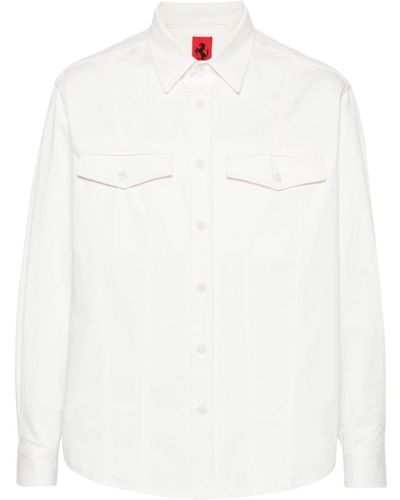 Ferrari Panelled Twill Shirt - White