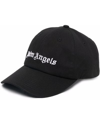Palm Angels Logo-embroidered Cotton Cap - Black