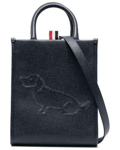Thom Browne Hector Icon Tote Bag - Blue