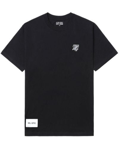 Izzue Shark-print Cotton T-shirt - Black