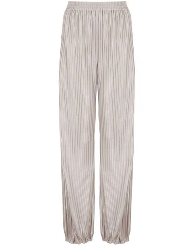 Giorgio Armani High-Waist-Hose mit Falten - Weiß