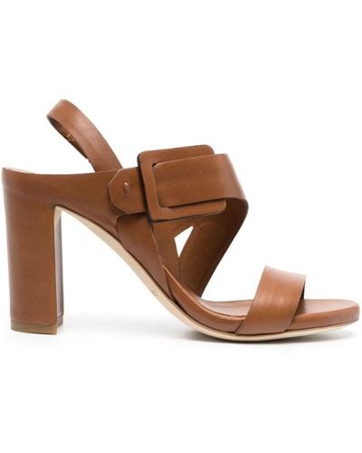 Roberto Del Carlo 95mm Open-toe Leather Sandals - Brown