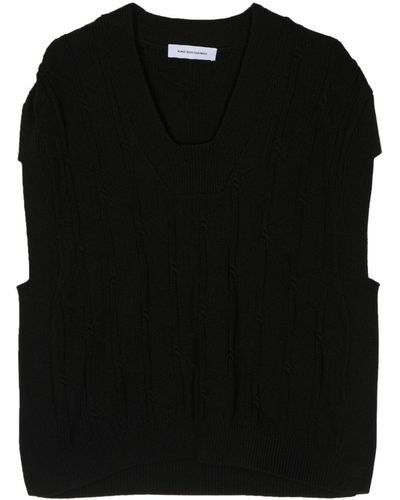 Kiko Kostadinov V-neck Sleeveless Sweatshirt - Black