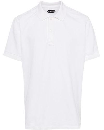 Tom Ford Short-sleeved cotton polo shirt - Weiß